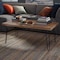 Alaterre Furniture Hairpin Natural Live Edge Wood with Metal 48" Large Coffee Table, Natural AWDD1220 - alternate 7